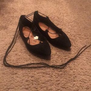 Lace up flats